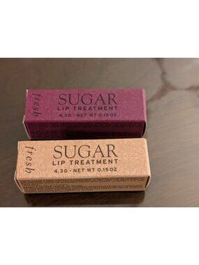 Bundle of two fresh sugar lip treatment balm, large size, 4.3 gr